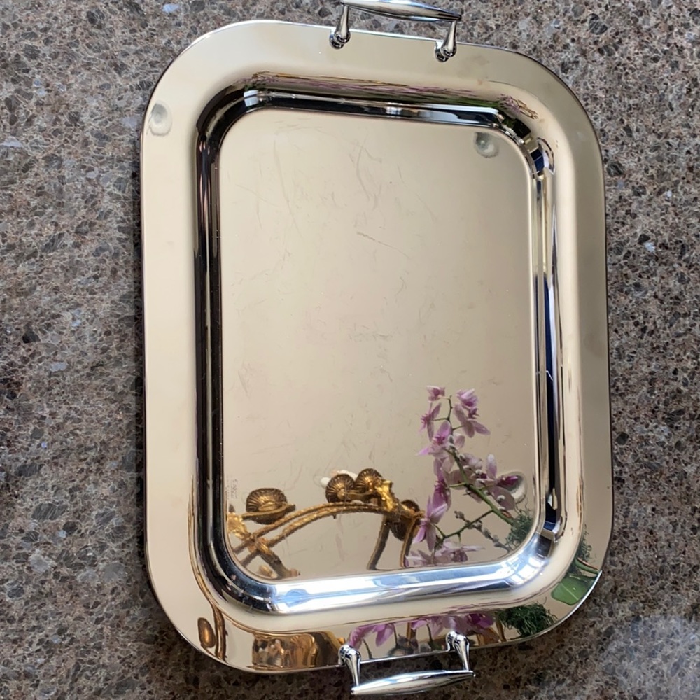 Elegant Gioiel silver serving tray